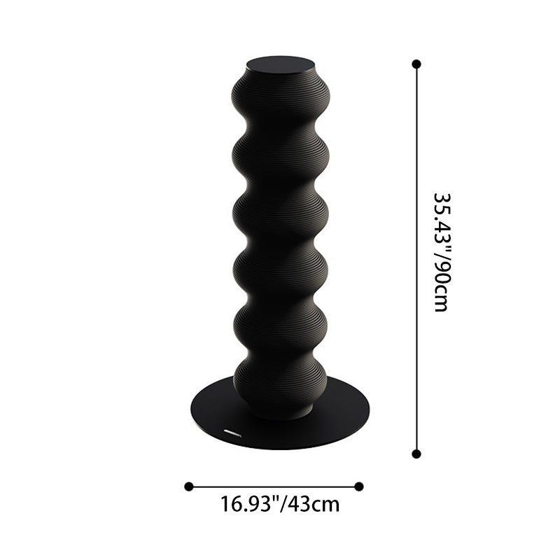 Modern Minimalist Cylindrical Wave-Patterned Paper Rattan Steel Cat Scratching Post For Living Room