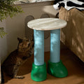 Contemporary Creative Cylindrical Boot-Shaped HDPE Paper Rope Fleece Cat Tree & Condo 1 - Condo For Living Room