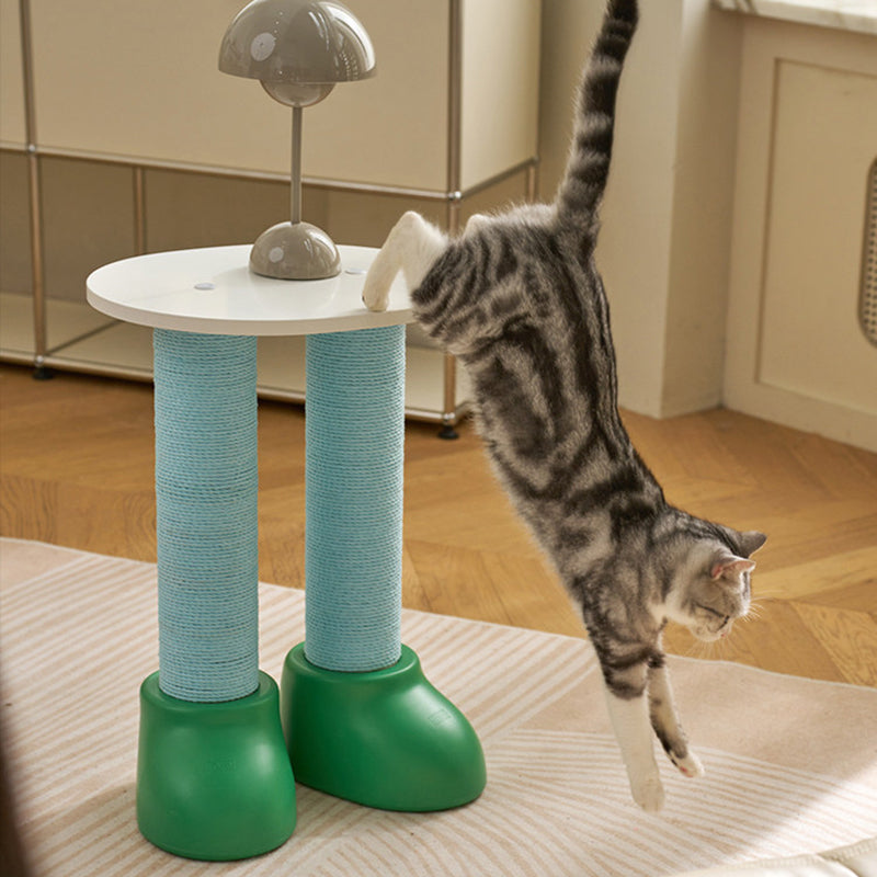 Contemporary Creative Cylindrical Boot-Shaped HDPE Paper Rope Fleece Cat Tree & Condo 1 - Condo For Living Room