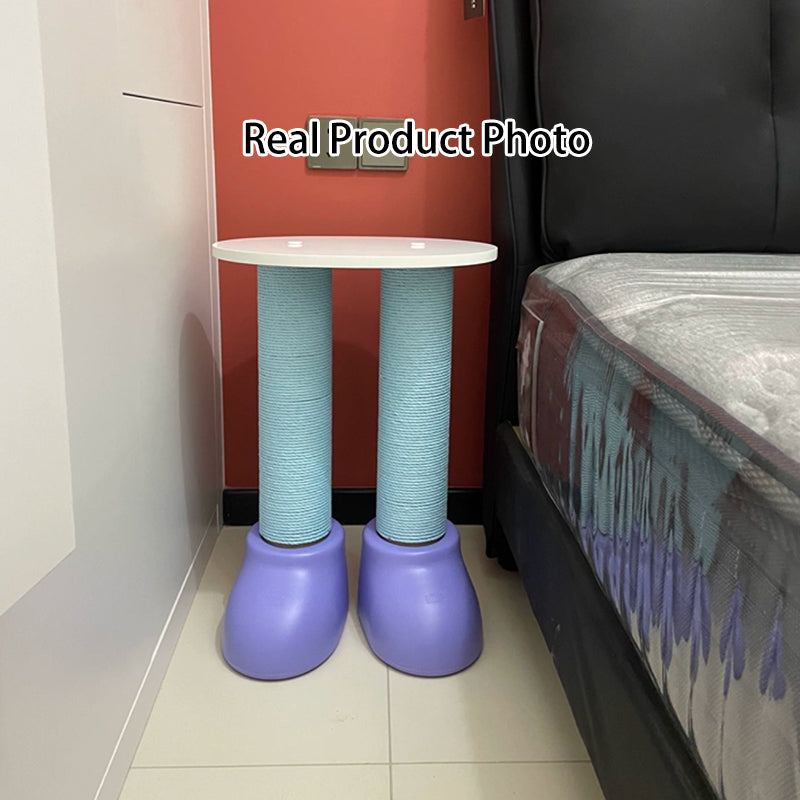 Contemporary Creative Cylindrical Boot-Shaped HDPE Paper Rope Fleece Cat Tree & Condo 1 - Condo For Living Room
