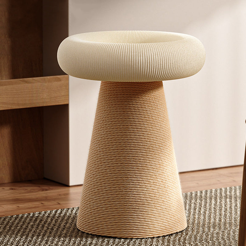 Contemporary Nordic Cone-Shaped Cylindrical Round Corduroy Hemp Rope Plywood Cat Tree & Condo 1 - Condo For Living Room