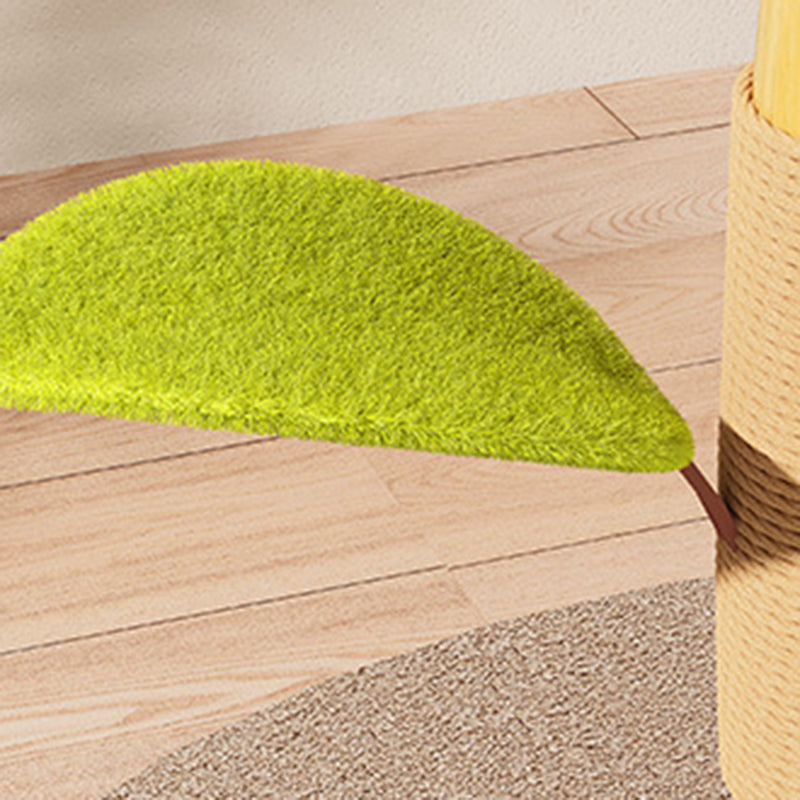 Contemporary Creative Rectangular Cylindrical Tree-Shaped Medium Density Fiberboard Wooden Velvet Sisal Plastic Cat Tree & Condo 1-Scratching Post 2-Condo For Living Room