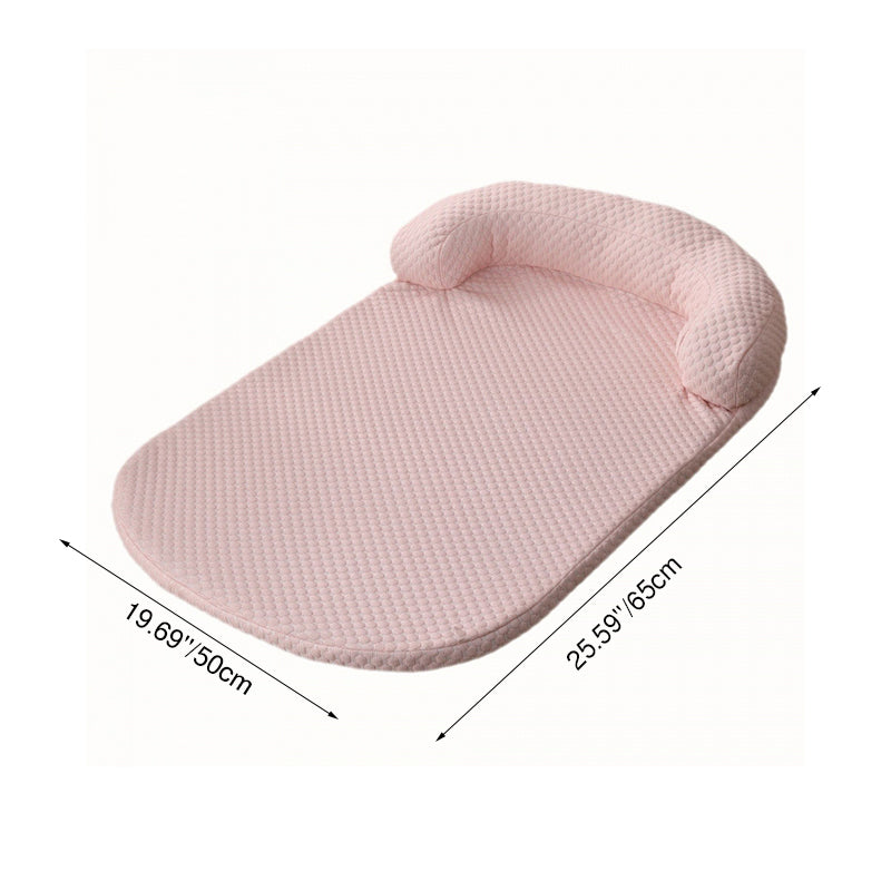 Modern Minimalist Cooling Ice Silk Sponge PP Cotton Oval Dog Bed For Living Room & Bedroom