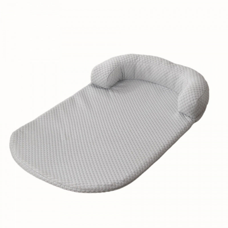 Modern Minimalist Cooling Ice Silk Sponge PP Cotton Oval Dog Bed For Living Room & Bedroom