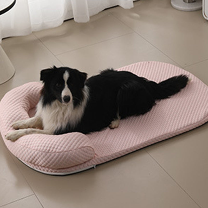 Modern Minimalist Cooling Ice Silk Sponge PP Cotton Oval Dog Bed For Living Room & Bedroom