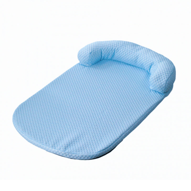 Modern Minimalist Cooling Ice Silk Sponge PP Cotton Oval Dog Bed For Living Room & Bedroom