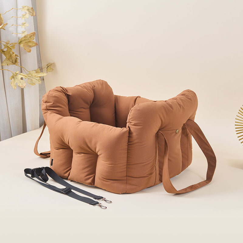 Modern Minimalist Cool Silk Cotton PP Cotton Rectangular Portable Car Dog Bed For Outdoor & Home