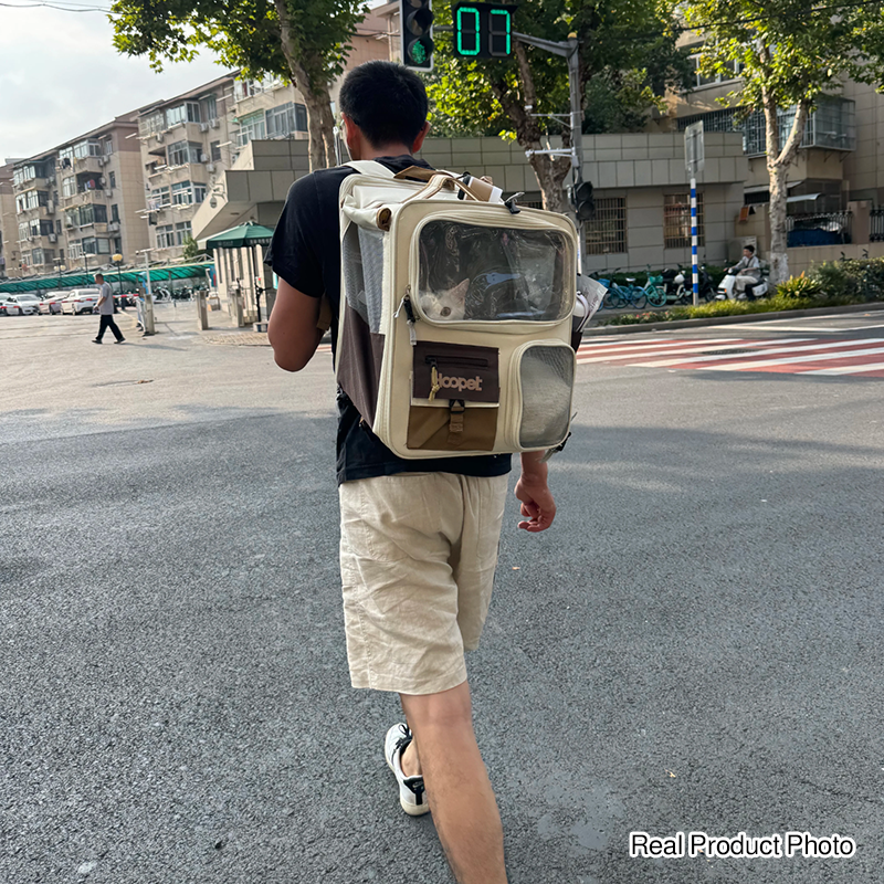 Modern Minimalist Canvas PP Rectangular Movable Removable Cat Travel Carrier Cat Bed For Outdoor