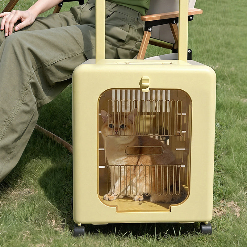 Modern Minimalist ABS PP Rectangular Movable Foldable Cat Travel Carrier Cat Bed For Outdoor