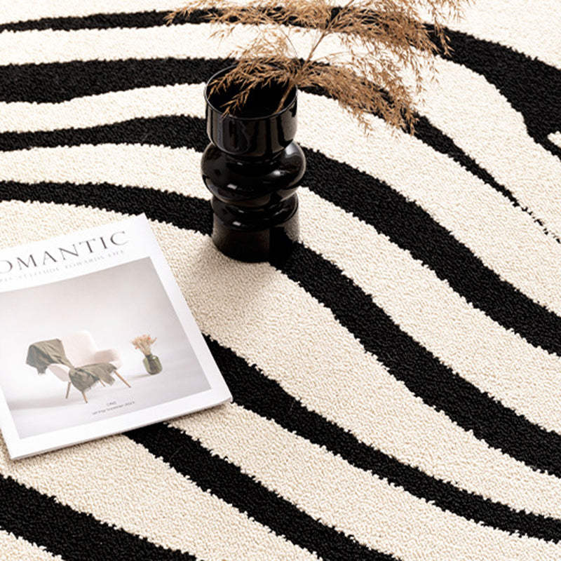 Modern Minimalist Rectangular Polypropylene Dotted Plastic Cotton Linen Non-Slip Printed Rug For Living Room