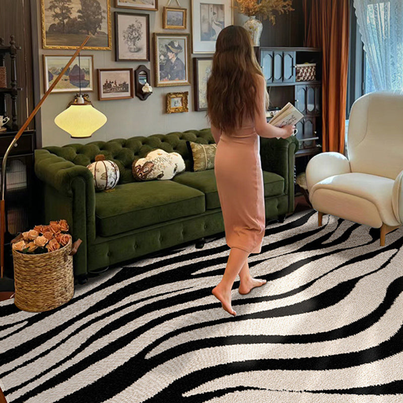 Modern Minimalist Rectangular Polypropylene Dotted Plastic Cotton Linen Non-Slip Printed Rug For Living Room