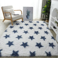 Modern Minimalist Faux Silk Wool Rectangular Rug For Living Room