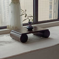 Traditional Japanese Cylindrical Rectangular Paulownia Wood Coffee Table 1-Tier For Living Room
