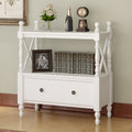 Traditional European Rubberwood MDF Rectangular Bookshelf 2/3/4/5-Tier For Living Room
