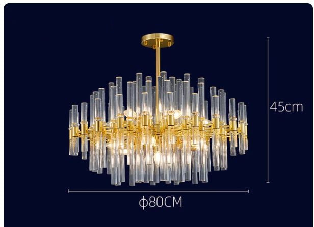 Nordic Crystal Tube Sparkling Chandelier
