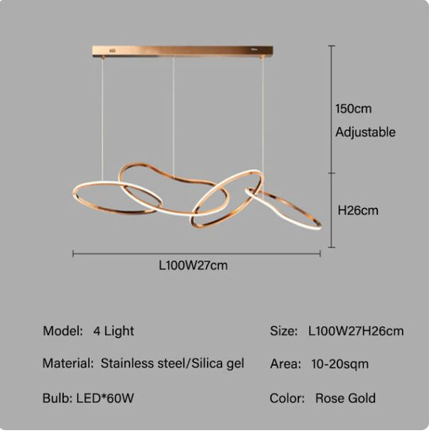 Luxury Stainless Steel Electroplated Chandeliers