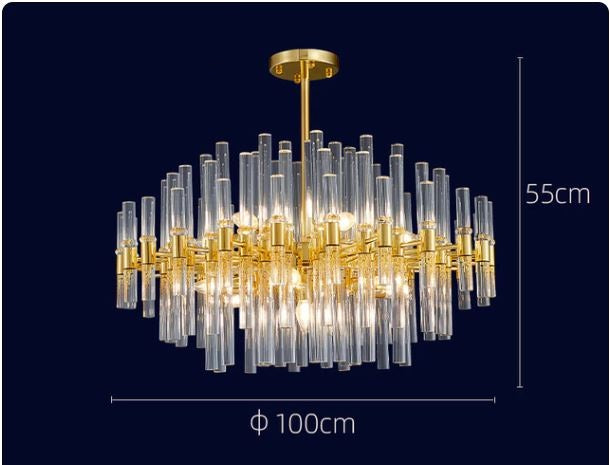 Nordic Crystal Tube Sparkling Chandelier