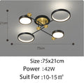 Modern Aluminum Ring Gold Frame LED Chandelier