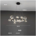 LED Art Deco Glass Bubbles Round Chandelier
