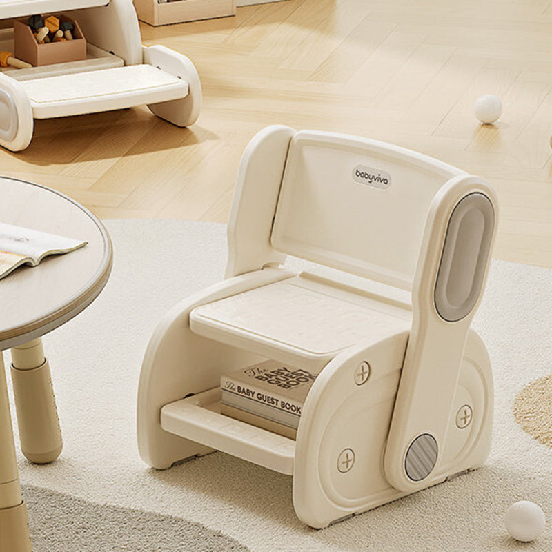 Modern Minimalist Eco-Friendly HDPE Geometric Kids Low Stool Backrest Armless For Living Room