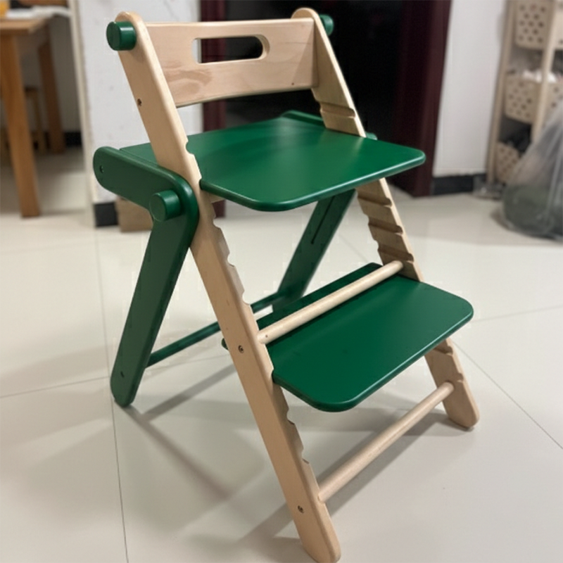 Modern Minimalist Geometric Beech & Plywood Adjustable Kids Lounge Chair Backrest Armless For Dining Room & Study