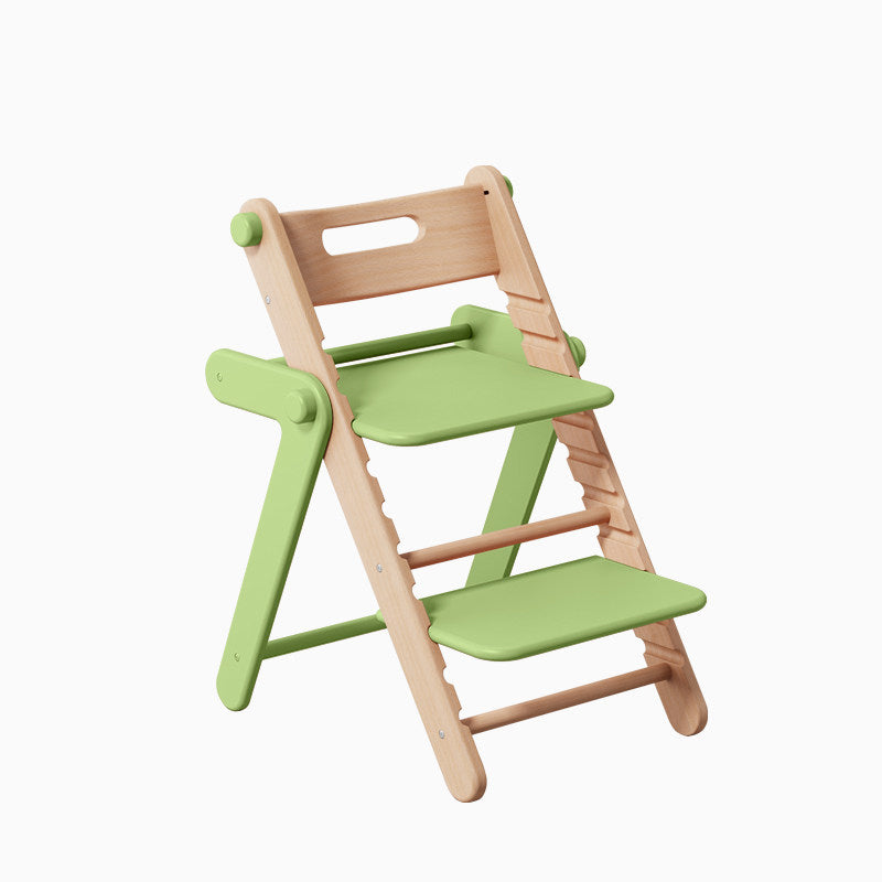 Modern Minimalist Geometric Beech & Plywood Adjustable Kids Lounge Chair Backrest Armless For Dining Room & Study