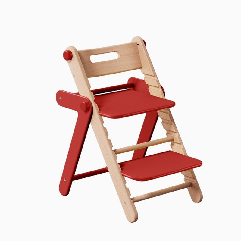 Modern Minimalist Geometric Beech & Plywood Adjustable Kids Lounge Chair Backrest Armless For Dining Room & Study
