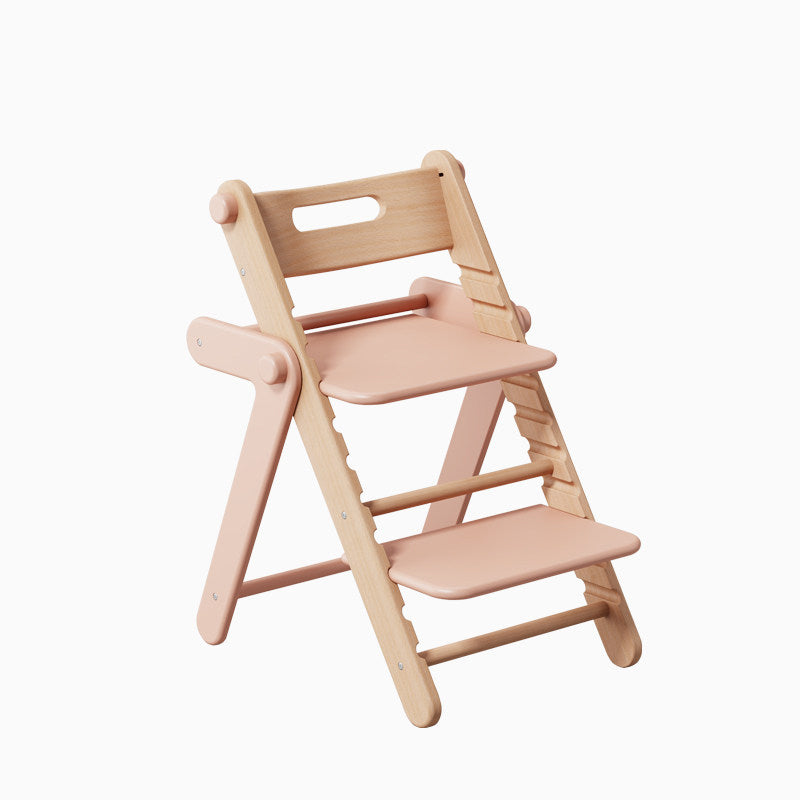 Modern Minimalist Geometric Beech & Plywood Adjustable Kids Lounge Chair Backrest Armless For Dining Room & Study