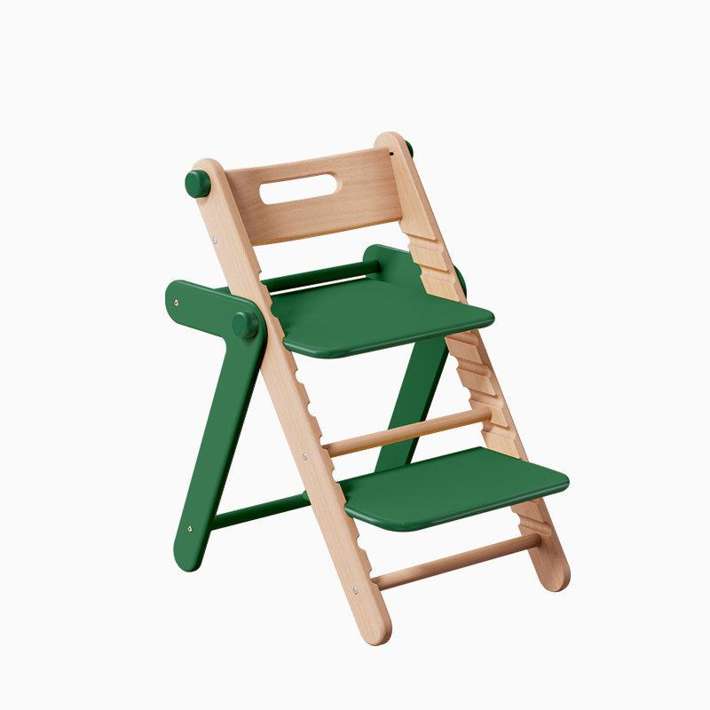 Modern Minimalist Geometric Beech & Plywood Adjustable Kids Lounge Chair Backrest Armless For Dining Room & Study