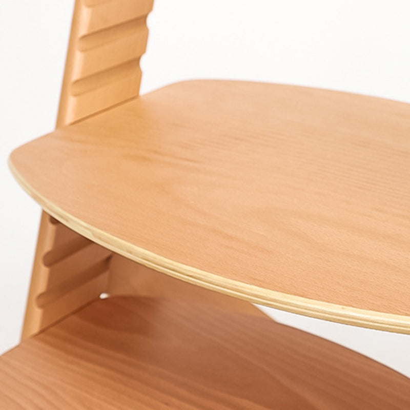 Modern Minimalist Plywood Adjustable Curved Kids High Chair Baby Dining Chair With Armrest & Backrest For Living Room