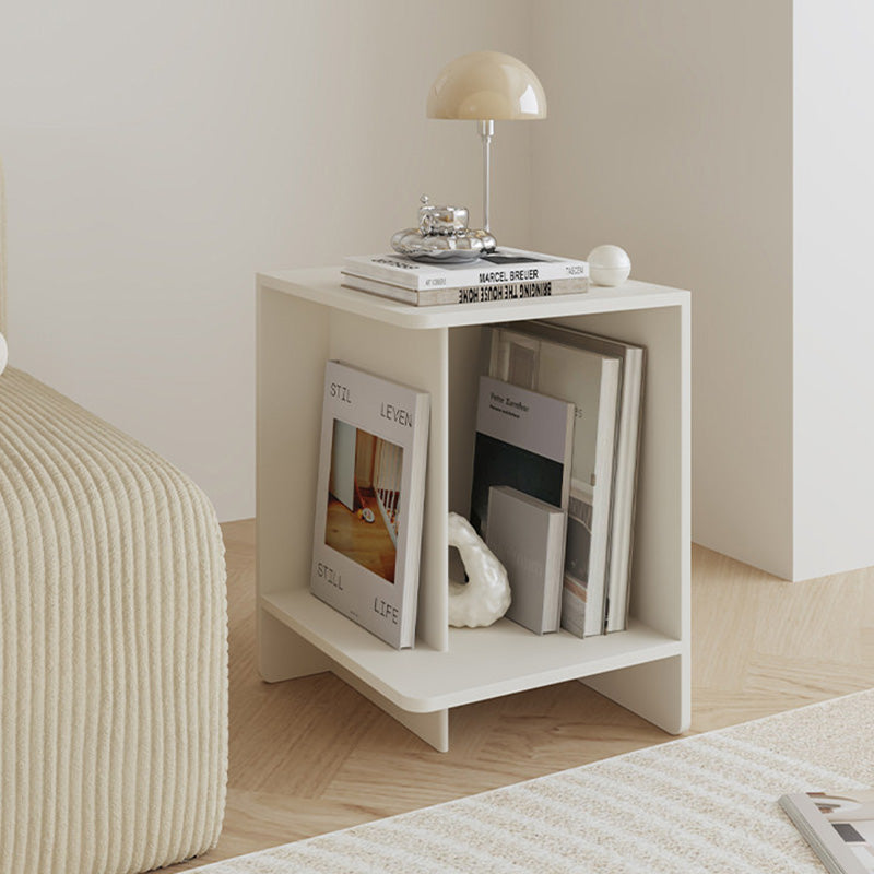 Contemporary Scandinavian Rectangular MDF Displaced Design Coffee Table 2-Tier For Living Room & Bedroom