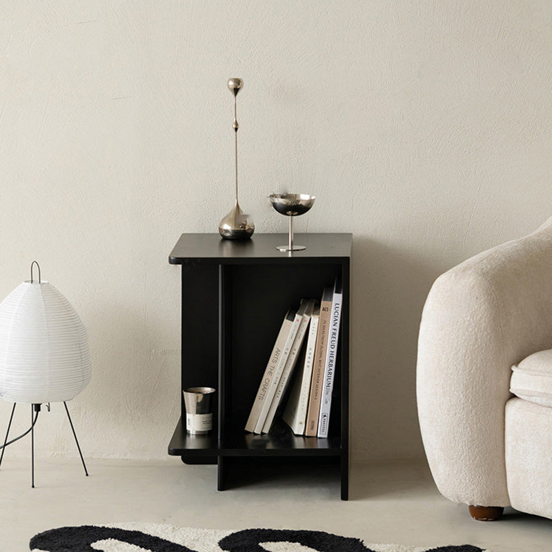 Contemporary Scandinavian Rectangular MDF Displaced Design Coffee Table 2-Tier For Living Room & Bedroom