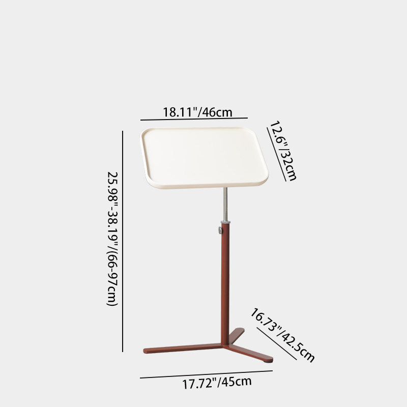 Contemporary Industrial Plywood Stainless Steel & Steel Alloy Liftable Side Table 1-Tier For Living Room