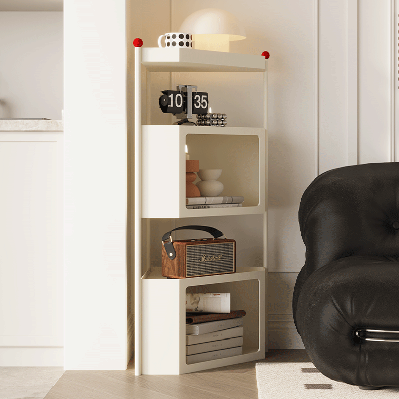 Contemporary Industrial Iron Triangular Floor-Standing Corner Storage Shelf 3-Layer For Living Room