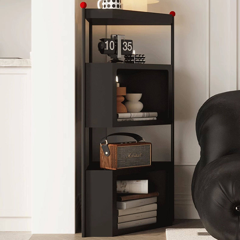 Contemporary Industrial Iron Triangular Floor-Standing Corner Storage Shelf 3-Layer For Living Room