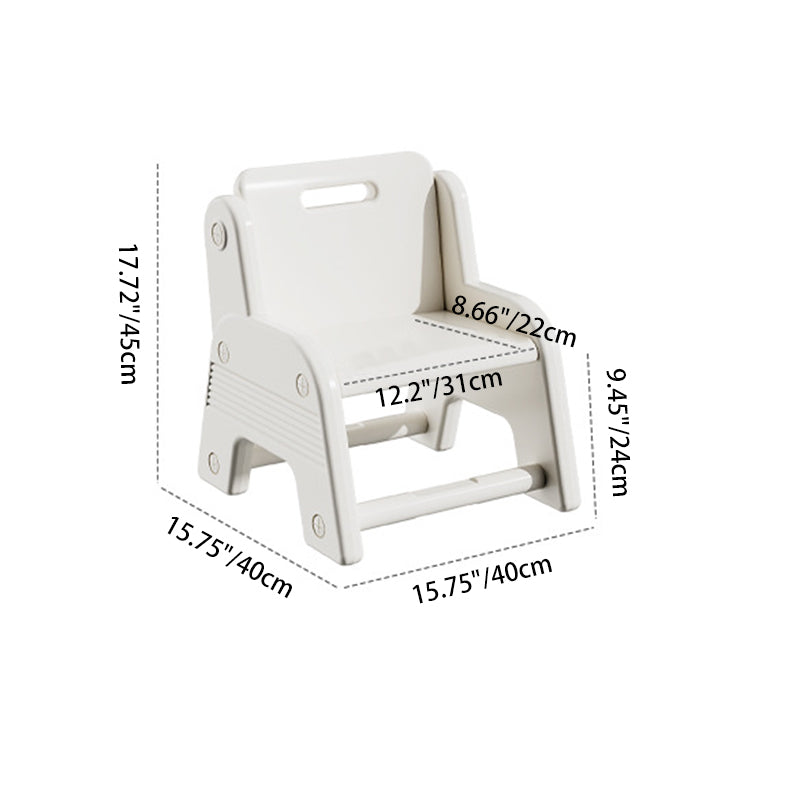 Modern Minimalist PE Foldable Square Kids Study Desk Chair Set 2-Tier Folding Toddler Desk For Living Room