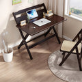Traditional Chinese Bamboo Rectangular Foldable Study Desk 1-Tier Folding Writing Table For Living Room