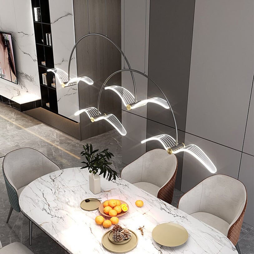 Modern LED Seagull Crystal Heating Chandelier