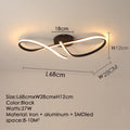 Modern Aluminum LED Strip Ceiling Chandelier Light