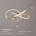 Modern Luxury Twisted Ring Chandelier Light