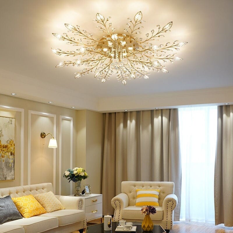 Kristallen Blad Luxury K9 Crystal Chandelier Lamp