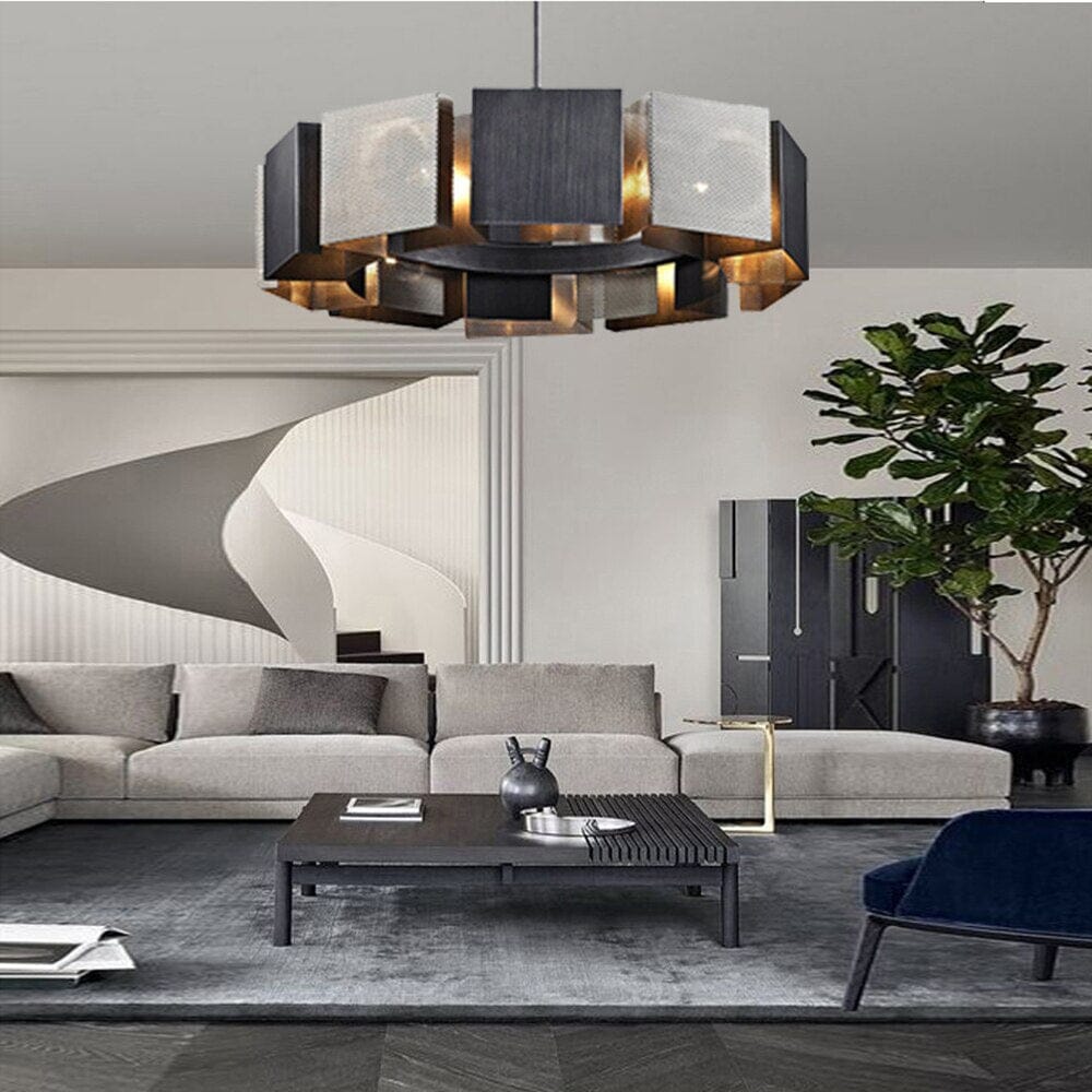 Postmodern Industrial Metal Ceiling Chandeliers Lamp