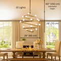 Spiral Nordic Rustic Tree Chandelier