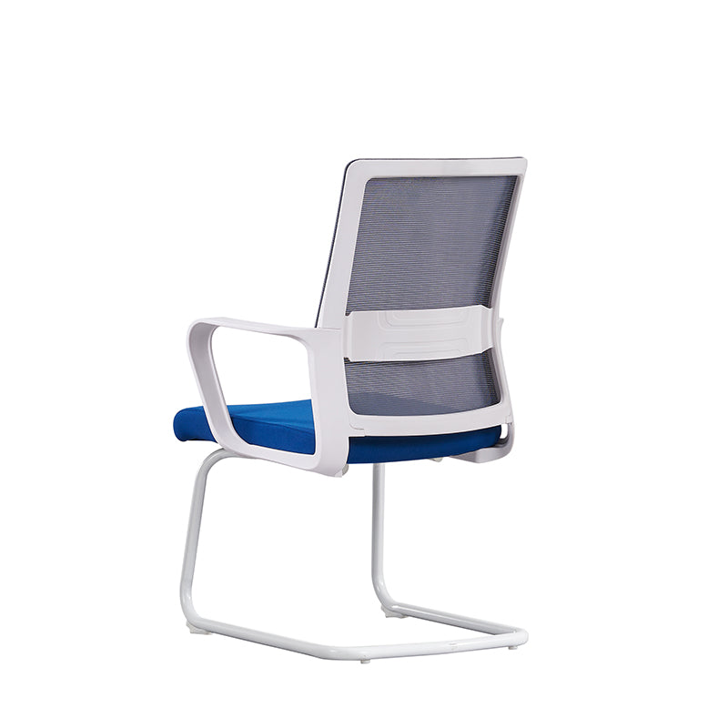 Modern Minimalist Blue Commercial Mesh Office Chair - Breathable Lumbar Support Desk Chair For Home Office