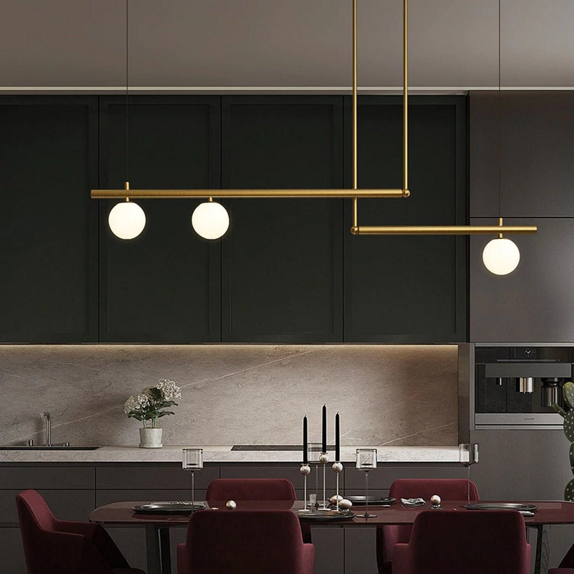 Modern Branch Globe Pendant Minimalist Light Chandelier