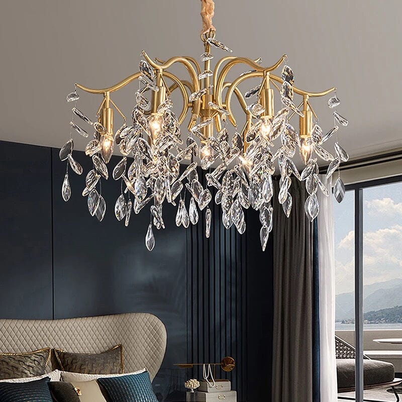 Nordic Art Branch Golden Crystal Chandelier