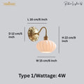 Copper Wandlamp Sconce Glass Wall Light
