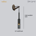 Luxury Tube Smoked Glass Wall Lamp