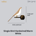 Nordic Magpie Art Design Golden Bird Wall Lights